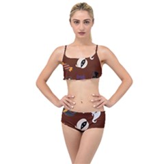 Halloween Seamless Repeat Pattern Layered Top Bikini Set by KentuckyClothing