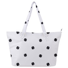 Black And White Baseball Print Pattern Full Print Shoulder Bag