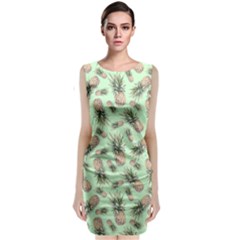 Pineapples Sleeveless Velvet Midi Dress by goljakoff