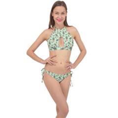 Pineapples Cross Front Halter Bikini Set by goljakoff