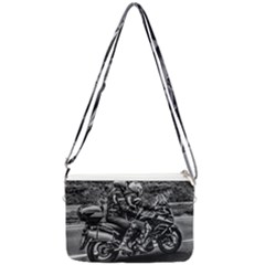 Motorcycle Riders At Highway Double Gusset Crossbody Bag by dflcprintsclothing