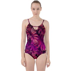 Pink Leaves Cut Out Top Tankini Set by goljakoff