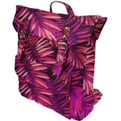 Pink Leaves Buckle Up Backpack