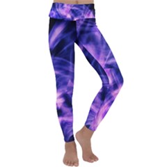 Plasma Hug Kids  Lightweight Velour Classic Yoga Leggings by MRNStudios