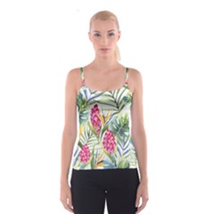 Tropical Flowers Spaghetti Strap Top by goljakoff