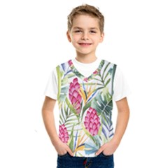 Tropical Flowers Kids  Basketball Tank Top by goljakoff