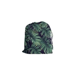 Green Palm Leaves Drawstring Pouch (xs) by goljakoff