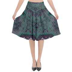 Mandala Corset Flared Midi Skirt by MRNStudios