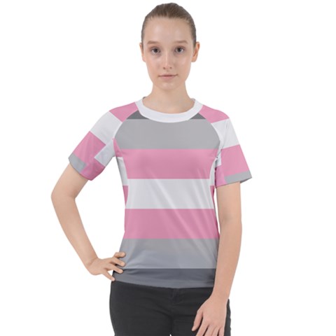 Demigirl Pride Flag Lgbtq Women s Sport Raglan Tee by lgbtnation