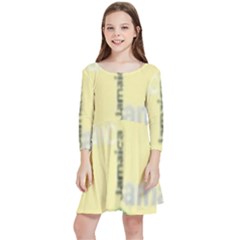 Jamaica, Jamaica  Kids  Quarter Sleeve Skater Dress