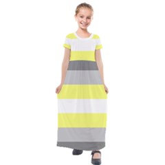 Deminonbinary Pride Flag Lgbtq Kids  Short Sleeve Maxi Dress by lgbtnation