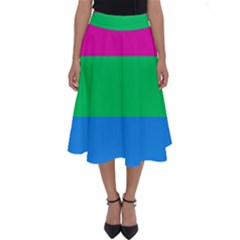 Polysexual Pride Flag Lgbtq Perfect Length Midi Skirt by lgbtnation