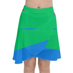 Polysexual Pride Flag Lgbtq Chiffon Wrap Front Skirt by lgbtnation