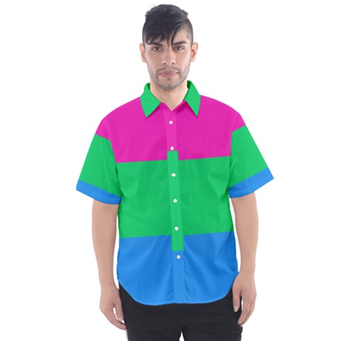 Polysexual Pride Flag Lgbtq Men s Short Sleeve Shirt by lgbtnation