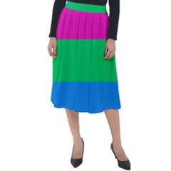 Polysexual Pride Flag Lgbtq Classic Velour Midi Skirt  by lgbtnation