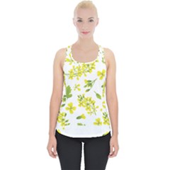 Yellow Flowers Piece Up Tank Top by designsbymallika