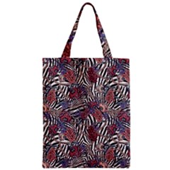 Zebra Chain Pattern Zipper Classic Tote Bag by designsbymallika