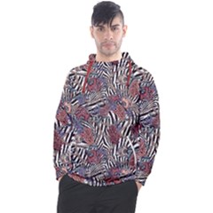 Zebra Chain Pattern Men s Pullover Hoodie by designsbymallika