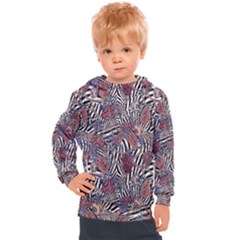 Zebra Chain Pattern Kids  Hooded Pullover by designsbymallika