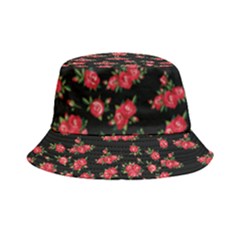 Red Roses Inside Out Bucket Hat by designsbymallika