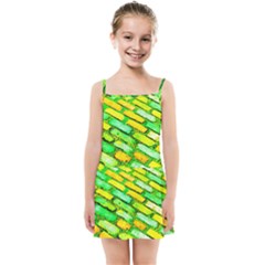 Diagonal Street Cobbles Kids  Summer Sun Dress by essentialimage