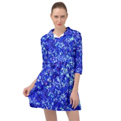 Blue Sequin Dreams Mini Skater Shirt Dress by essentialimage