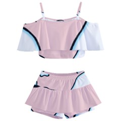 Huggiepops Thumbs Up - By Larenard Kids  Off Shoulder Skirt Bikini by LaRenard