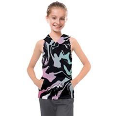 Painted Lines Kids  Sleeveless Hoodie by designsbymallika