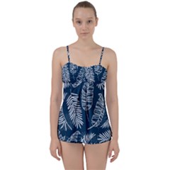 Blue Leaves Babydoll Tankini Set by goljakoff