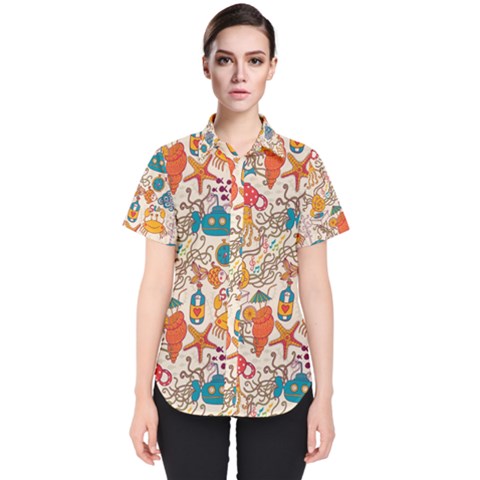 Sea Creatures Women s Short Sleeve Shirt by goljakoff