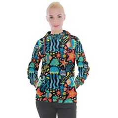 Sea Animals Women s Hooded Pullover