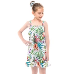 Tropical Flamingo Kids  Overall Dress by goljakoff