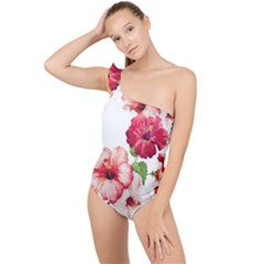 Flawers Frilly One Shoulder Swimsuit by goljakoff