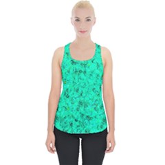 Aqua Marine Glittery Sequins Piece Up Tank Top by essentialimage