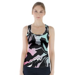 Painted Lines Racer Back Sports Top by designsbymallika