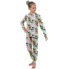 Painted Flowers Kids  Long Sleeve Set 