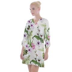 Summer Flowers Open Neck Shift Dress by goljakoff