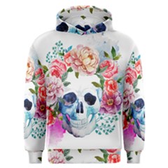 Skull And Flowers Men s Overhead Hoodie by goljakoff