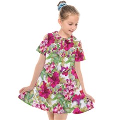 Rose Blossom Kids  Short Sleeve Shirt Dress by goljakoff