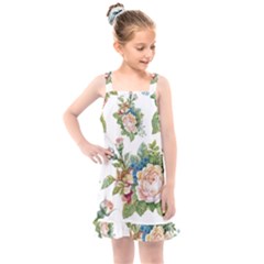 Vintage Flowers Kids  Overall Dress by goljakoff