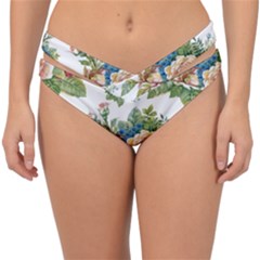 Vintage Flowers Double Strap Halter Bikini Bottom