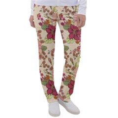 Vintage Garden Flowers Casual Pants