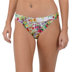 Summer Flowers Pattern Band Bikini Bottom by goljakoff