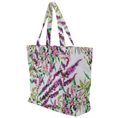 Flowers Zip Up Canvas Bag