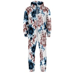 Blue And Rose Flowers Hooded Jumpsuit (men)  by goljakoff