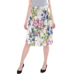 Garden Flowers Midi Beach Skirt by goljakoff