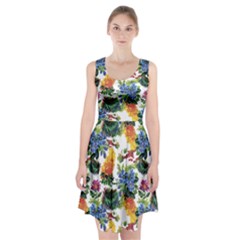 Flowers Pattern Racerback Midi Dress by goljakoff