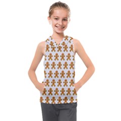 Gingerbread Men Kids  Sleeveless Hoodie