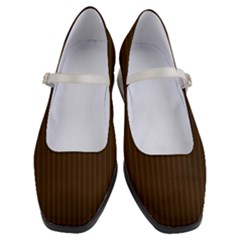 Brunette Brown & White -  Women s Mary Jane Shoes