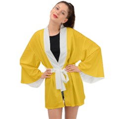 Dandelion Yellow & White - Long Sleeve Kimono by FashionLane